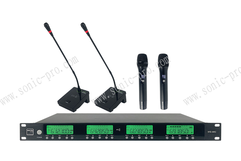 甘肃WS-840  无线话筒 （一拖四 二支手持+二支桌面）